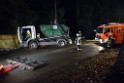 Container LKW umgestuerzt Koeln Brueck Bruecker- Dellbruecker Mauspfad P525